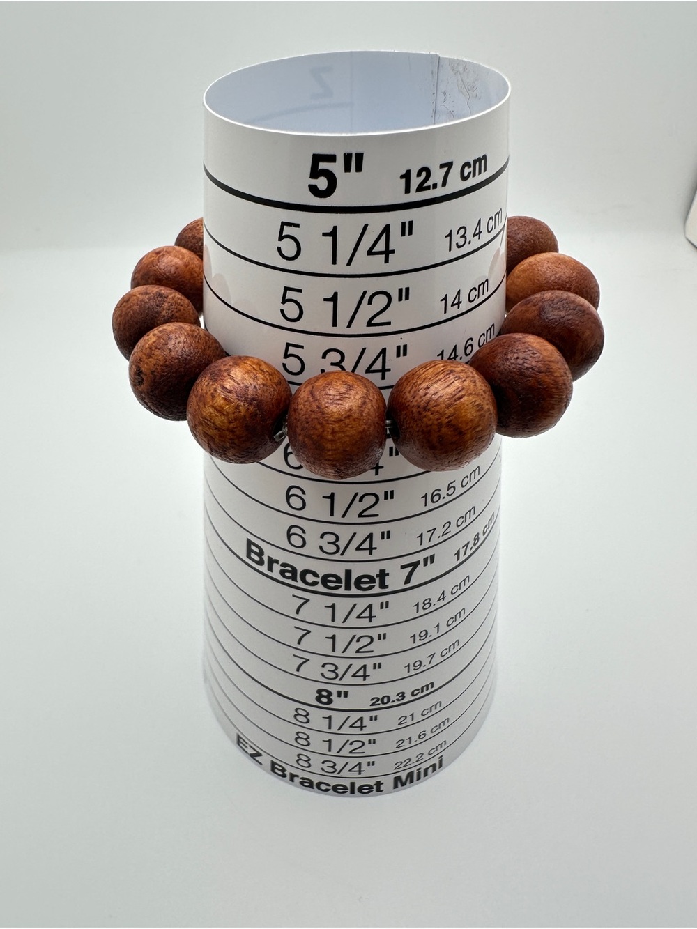 Wood Bead Bracelet - Warm Brown - Picture 5 of 5